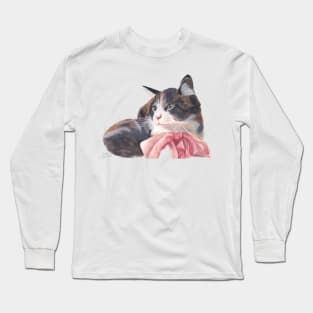 custom cat portrait Long Sleeve T-Shirt